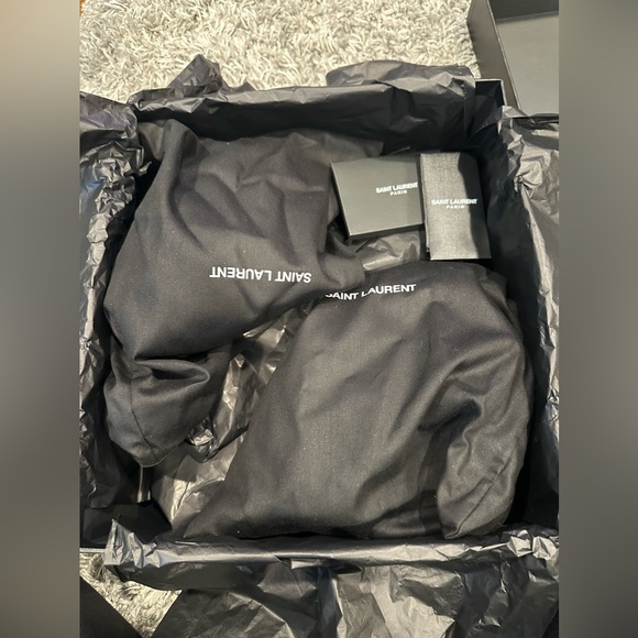 Saint Laurent CASSANDRA SANDALS BROWN SMOOTH LEATHER Sz 35.5 - Picture 7 of 9